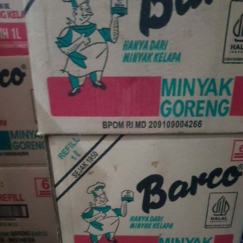 

Barco Minyak Goreng Kelapa 1 Liter perkarton isi 12 Pouch
