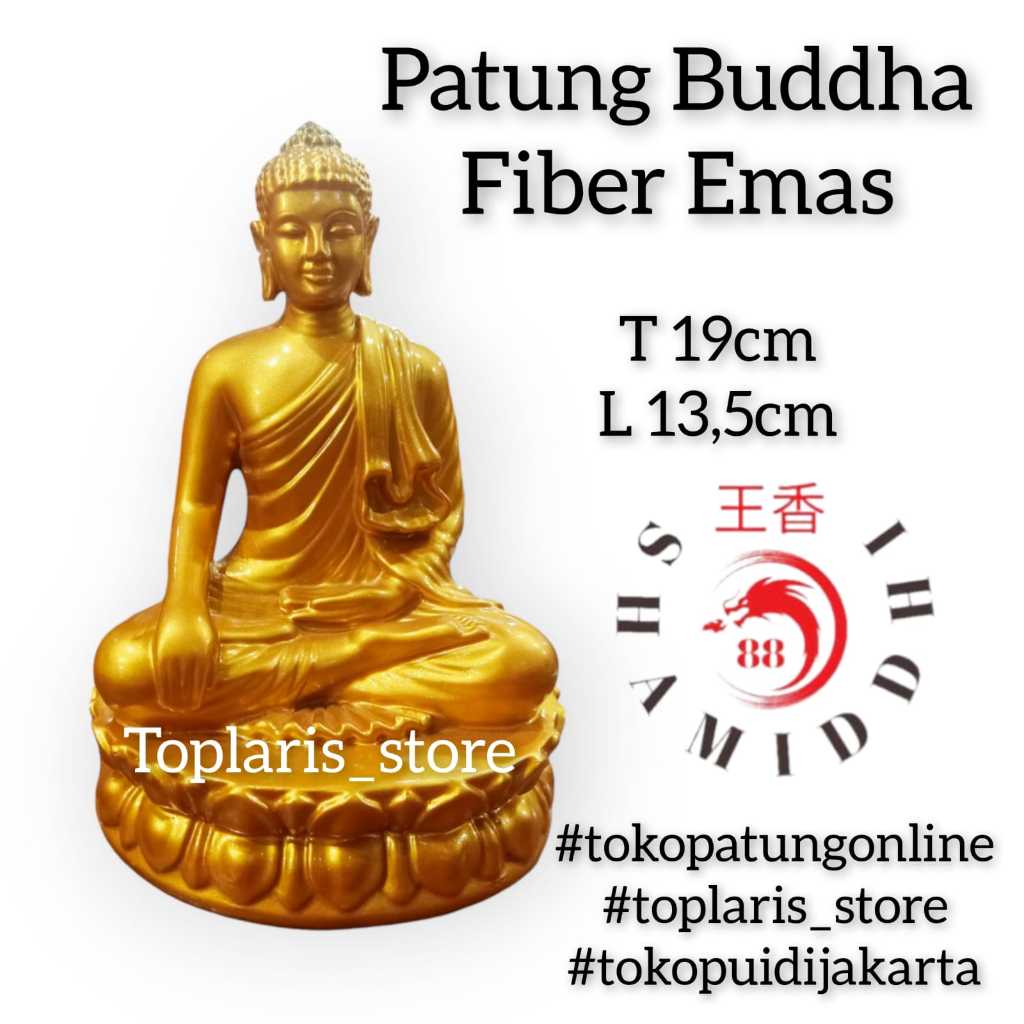 Patung Buddha Theravada Emas