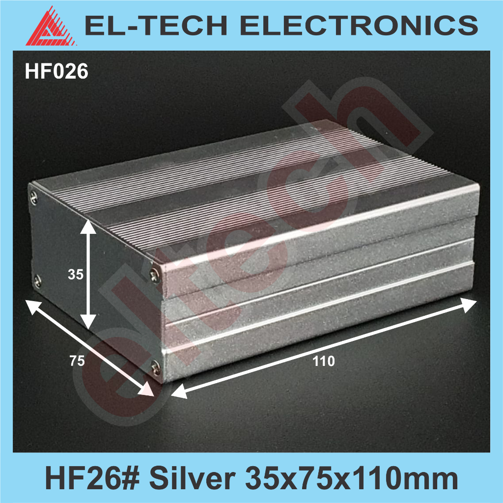 HF26# Silver 35x75x110mm Box Boks Kotak Case Casing Aluminium Alumunium Al Metal Rush Free Anti Kara