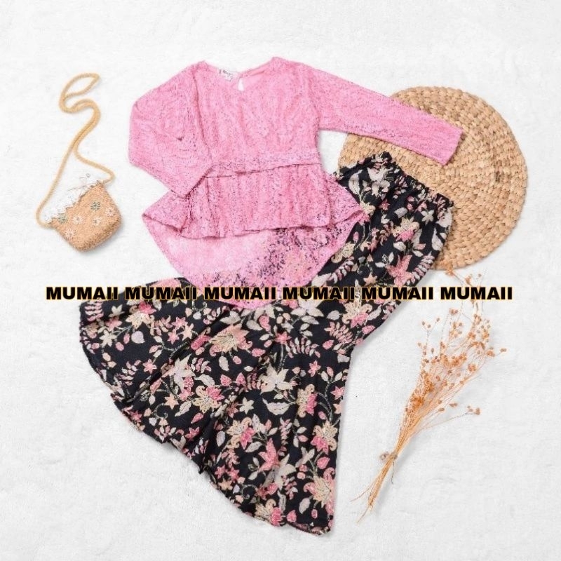 set duyung kebaya brokat anak 3 tahun sampai 7 tahun  - dress kebaya anak - mumaII