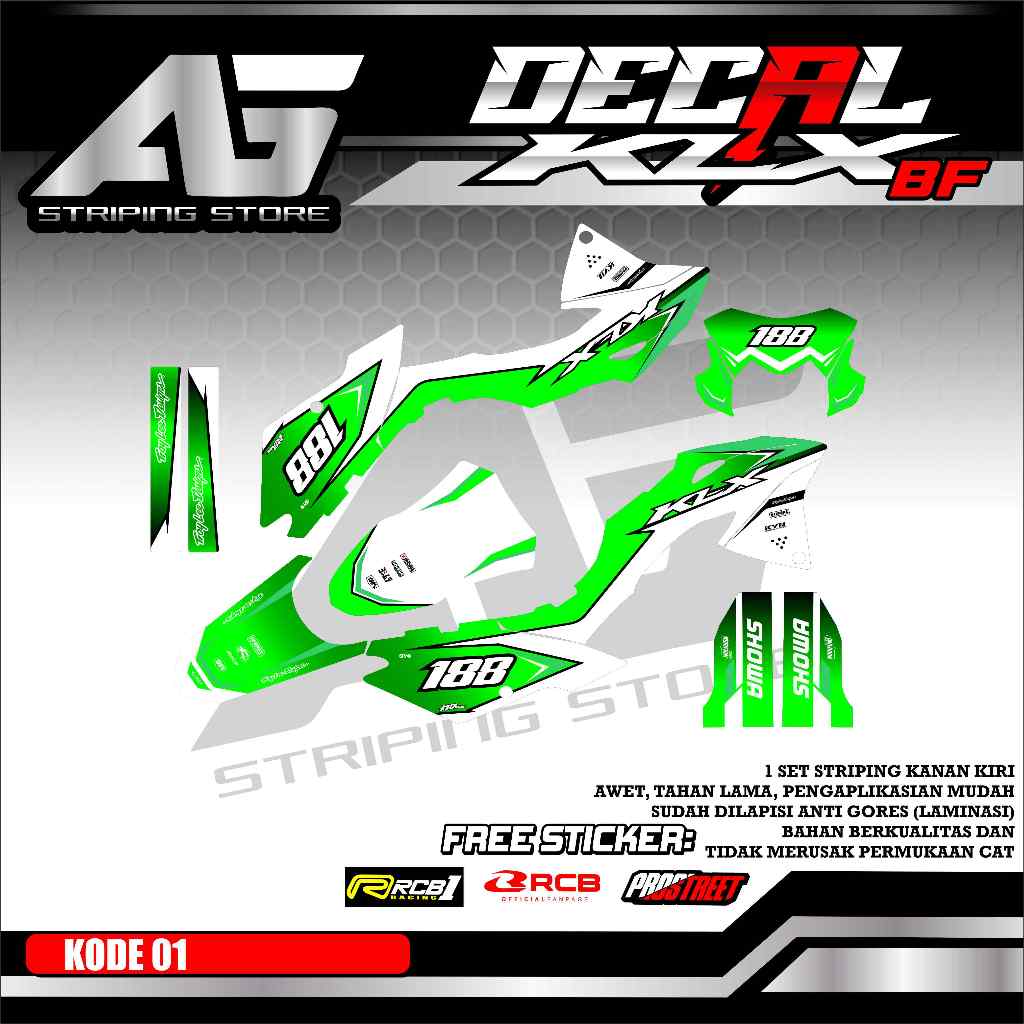 terbaru decal klx bf-decal full body klx bf motif simpel standar racing01