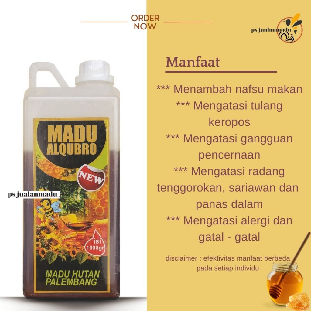 

Madu hutan Palembang Al Qubro kemasan 1 kg
