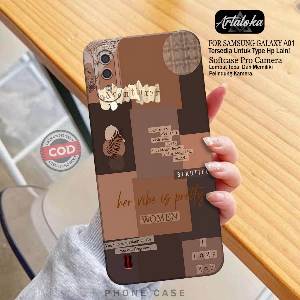 Softcase Hp Samsung Galaxy A01 Fashion Case Aesthetic Case Samsung Galaxy A01 Silikon TPU Pro Camera