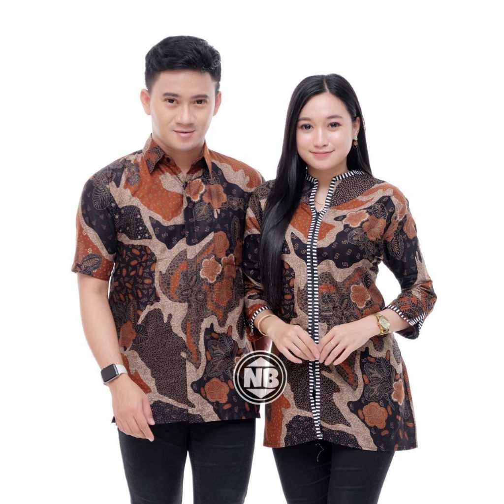 Nazilla Batik - Baju Batik Couple Kondangan Lengan Pendek Terbaru
