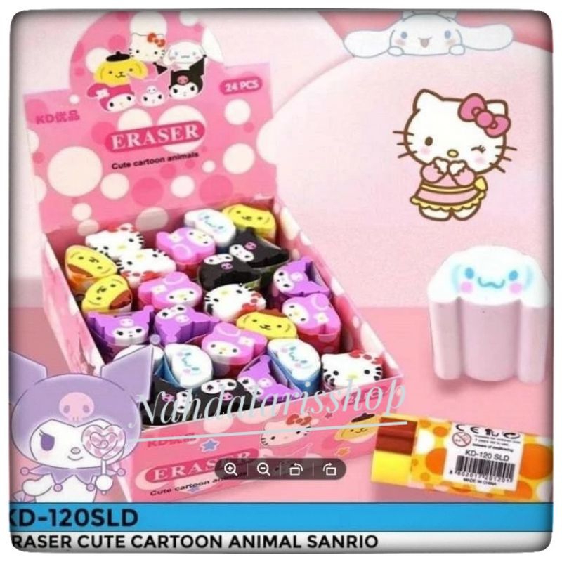 

(DAPAT 1 PCS ) PENGHAPUS SANRIO / Stip Eraser Sanrio Cinnamoroll Lucu My Melody Kuromi