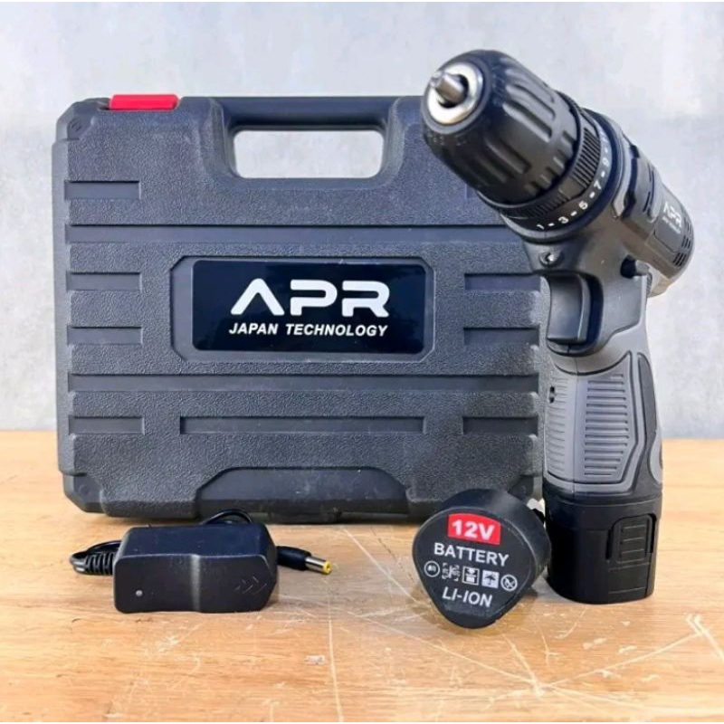 APR CORDLESS BOR 12V MESIN BOR BOR TEMBOK BESI KAYU BATERAI CORDLESS DRILL APR JAPAN