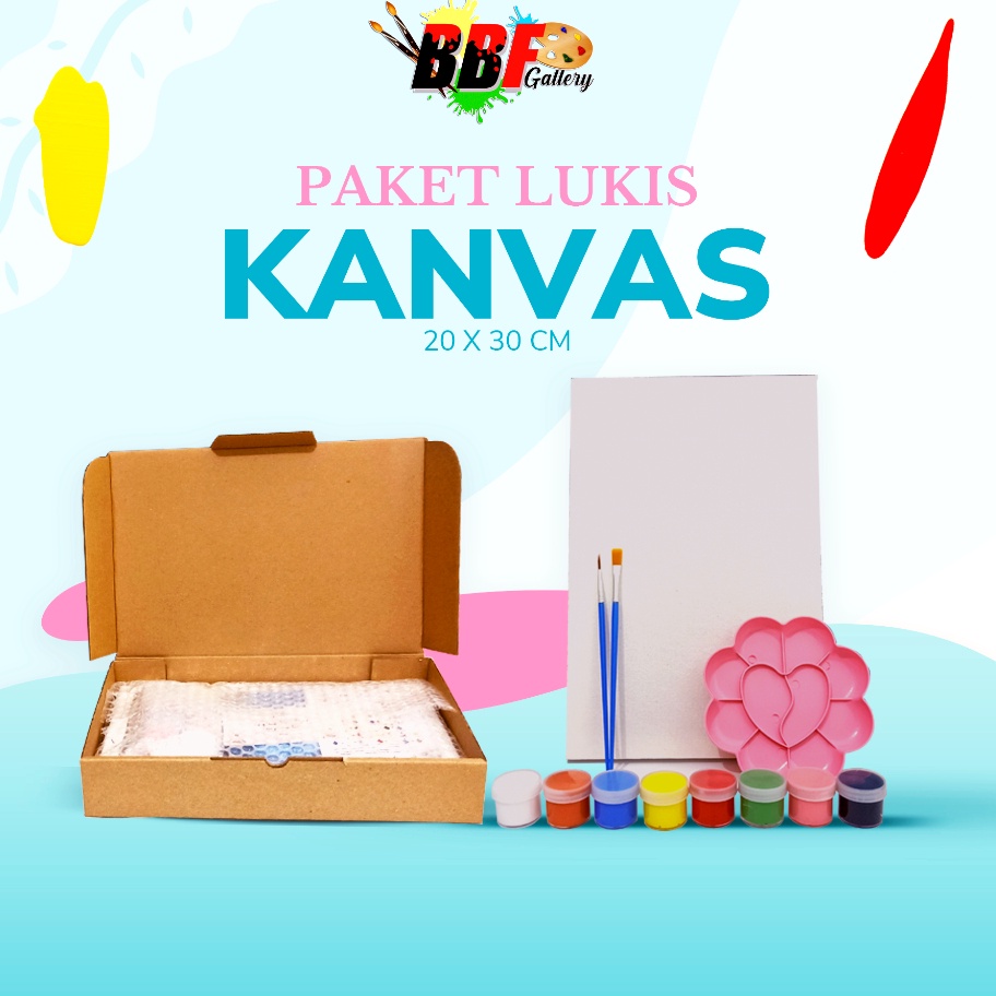 

TOP Paket Lukis Kanvas 2X3 Lengkap Dengan Cat Akrilik Palet Kuas Canvas Painting Set Alat Melukis Stationery Kurikulum Sekolah Seni Lukis