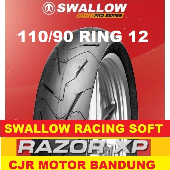 BAN RACING RING 12 SWALLOW RAZOR XP SB148 110/90-12 BAN BELAKANG NEW SCOOPY, GENIO, FREE GO, VESPA M