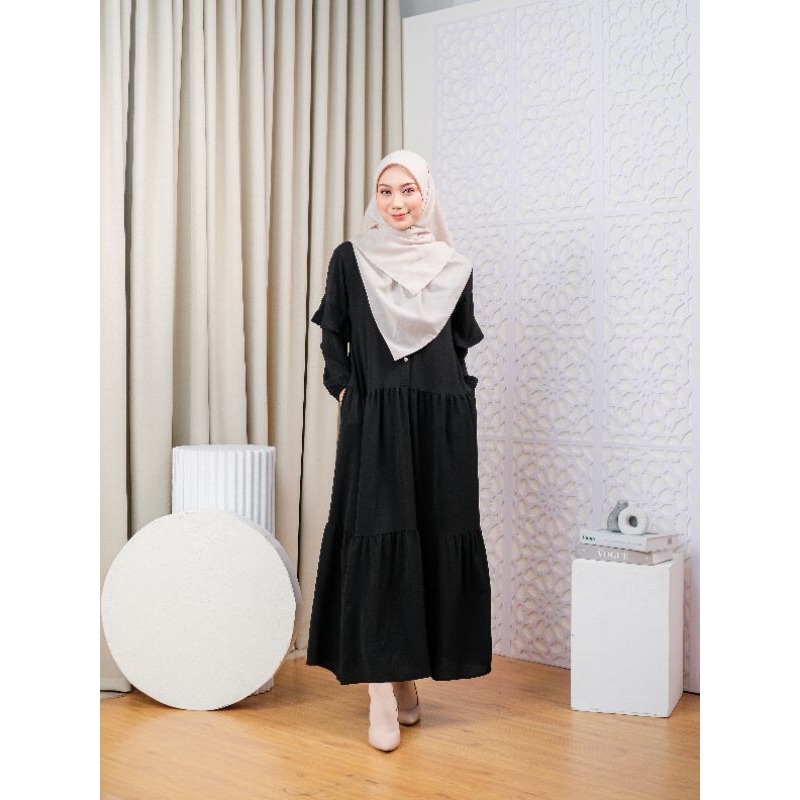 SHALIHA - Gamis Dress Abaya Zura/Gamis Syari Wanita Muslimah/Gamis Longdress Wanita