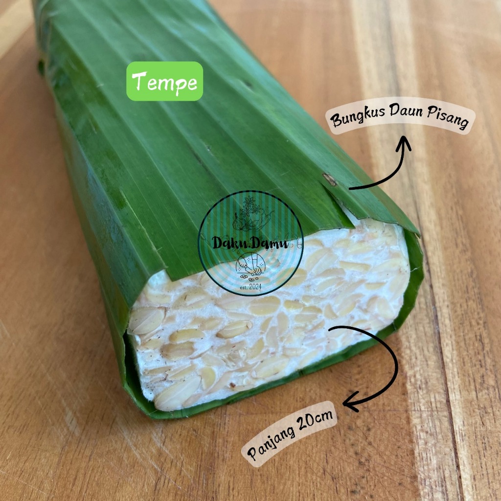 

KIRIM INSTANT/SAMEDAY Tempe Bungkus Daun Pisang - Utuh Panjang 20cm