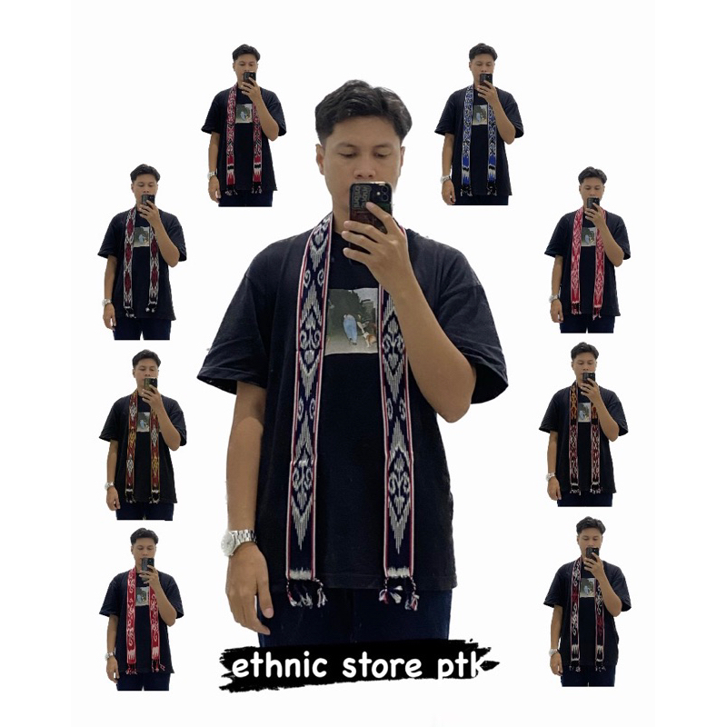 IKAT KEPALA SYAL TENUN DAYAK KALIMANTAN BARAT