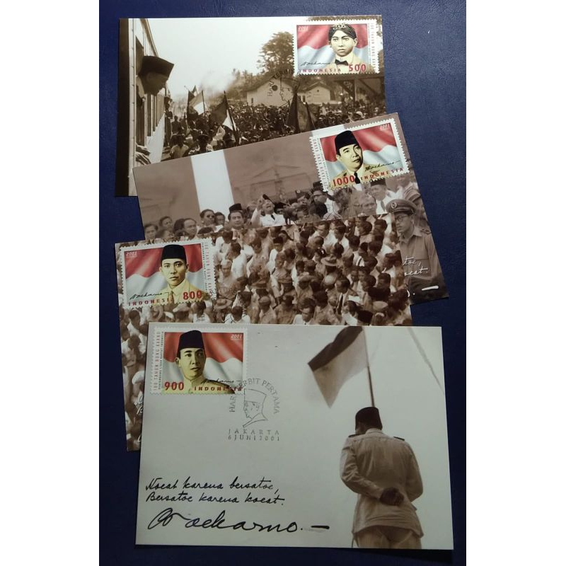 

Kartu Pos Jadul Set Lengkap 100 Tahun Bungkarno 4 pcs