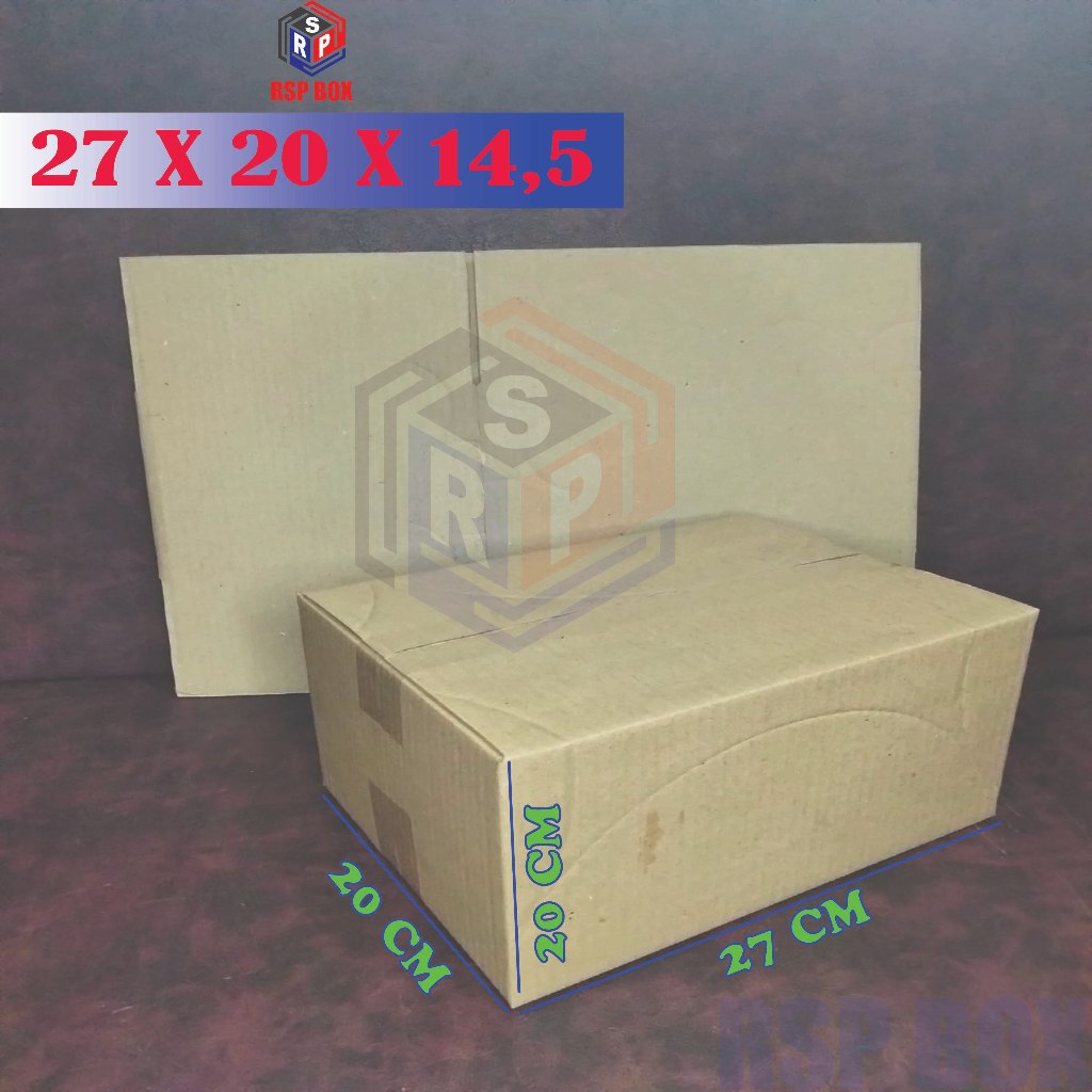 

Kardus ukuran 27x20x14,5 Box packing paket Single wall murah