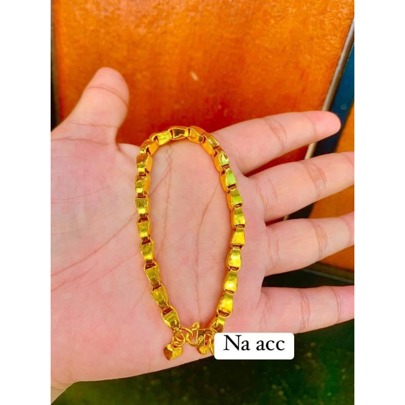 gelang padi 3 suku lapis emas