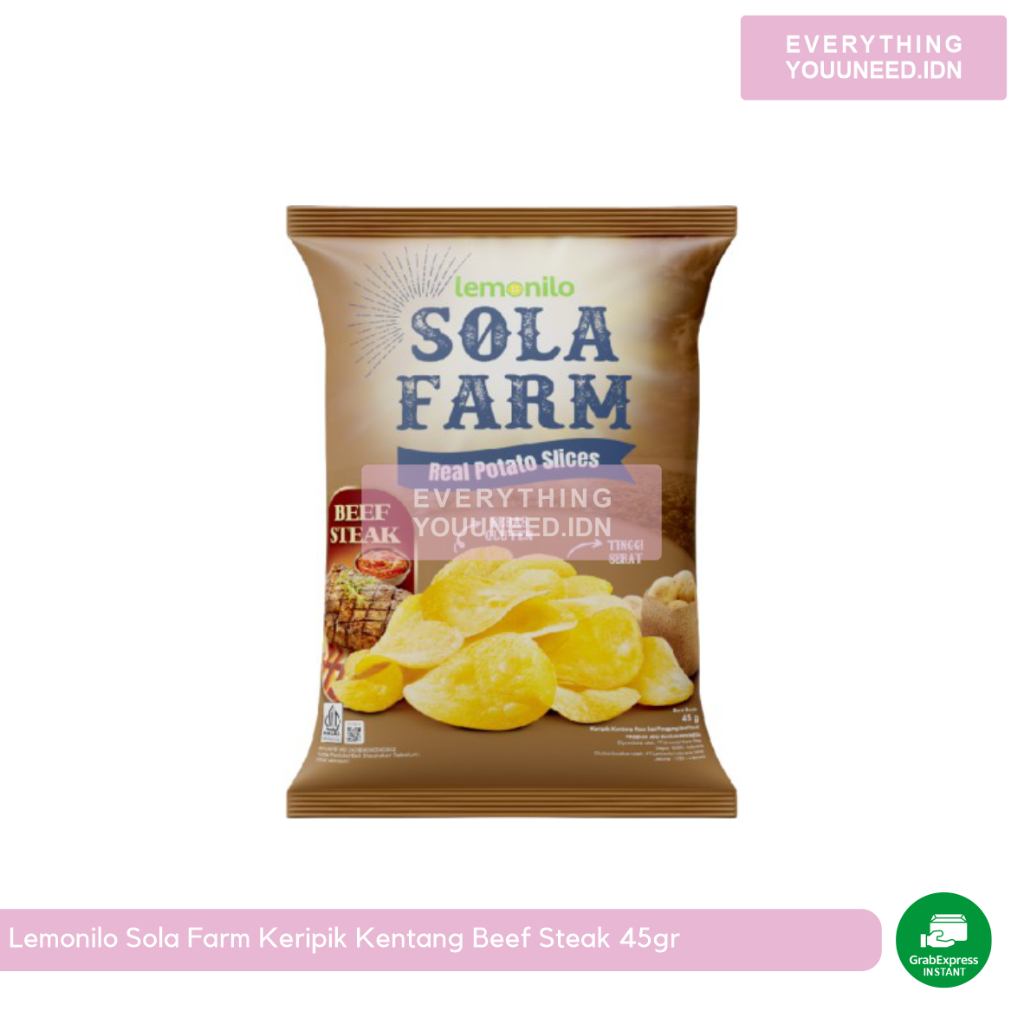 

Lemonilo Sola Farm Keripik Kentang Beef Steak 45gr