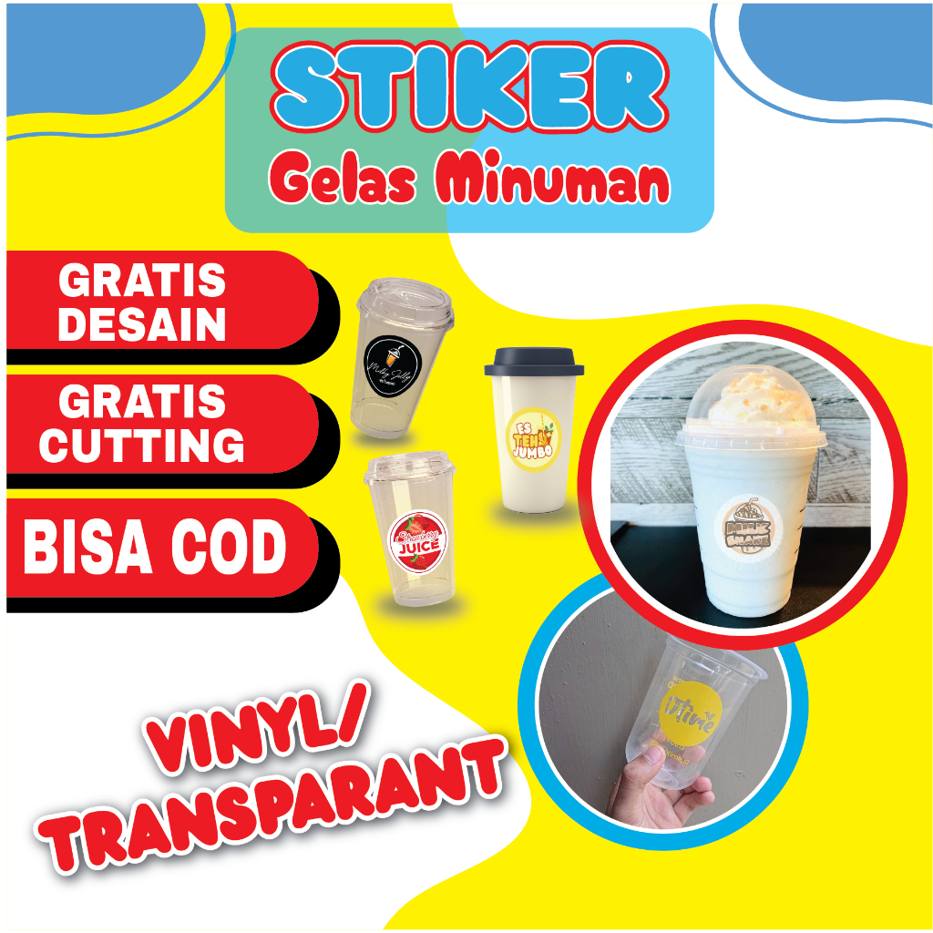 

Stiker Label Minuman Botol/Gelas - Anti Air Custom - Free Design (Minimal order 100pcs)