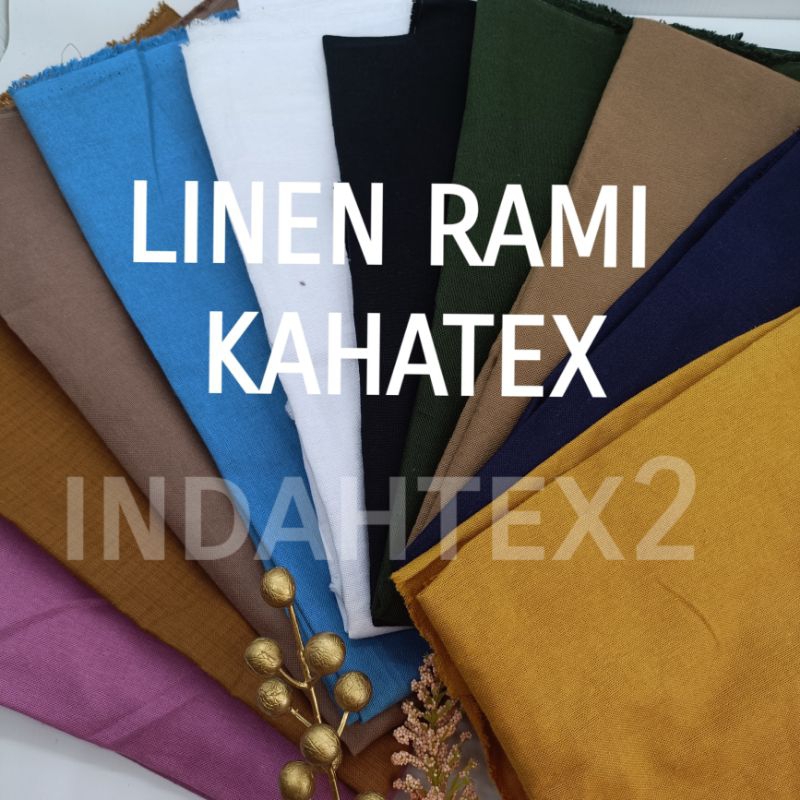 Kain Linen Rami Premium Katun Linen Persetengah meter