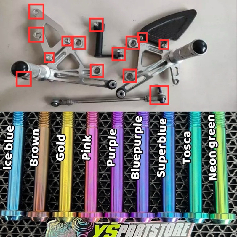 baut Titanium untuk underbone Tyga original PNP ninja R SS RR