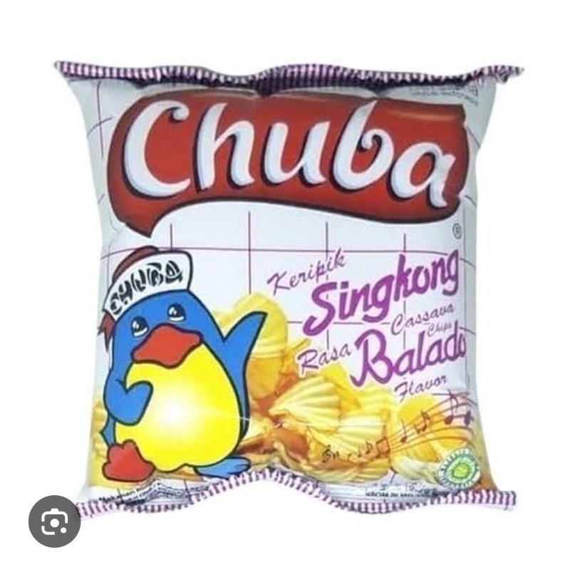 

Chuba Keripik Singkong Balado 12gr / Chiki Chuba Rasa Balado / Chuba Keripik Singkong 1000an 12gr