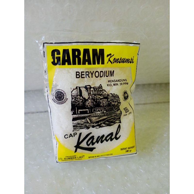 

(KANAL) garam meja / garam dapur / garem masak 200 gram