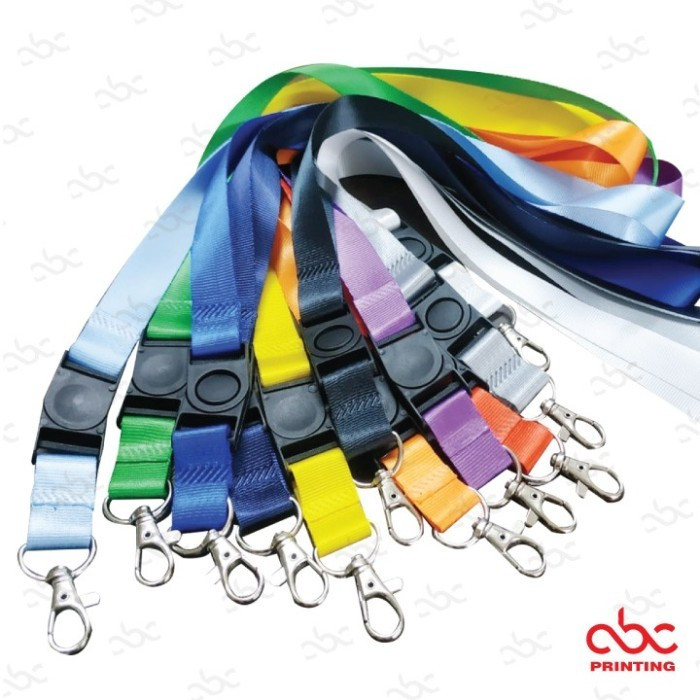 

Tali Lanyard Gantungan ID Card Name Tag Polos 2cm + stopper - 7.Biru benhur