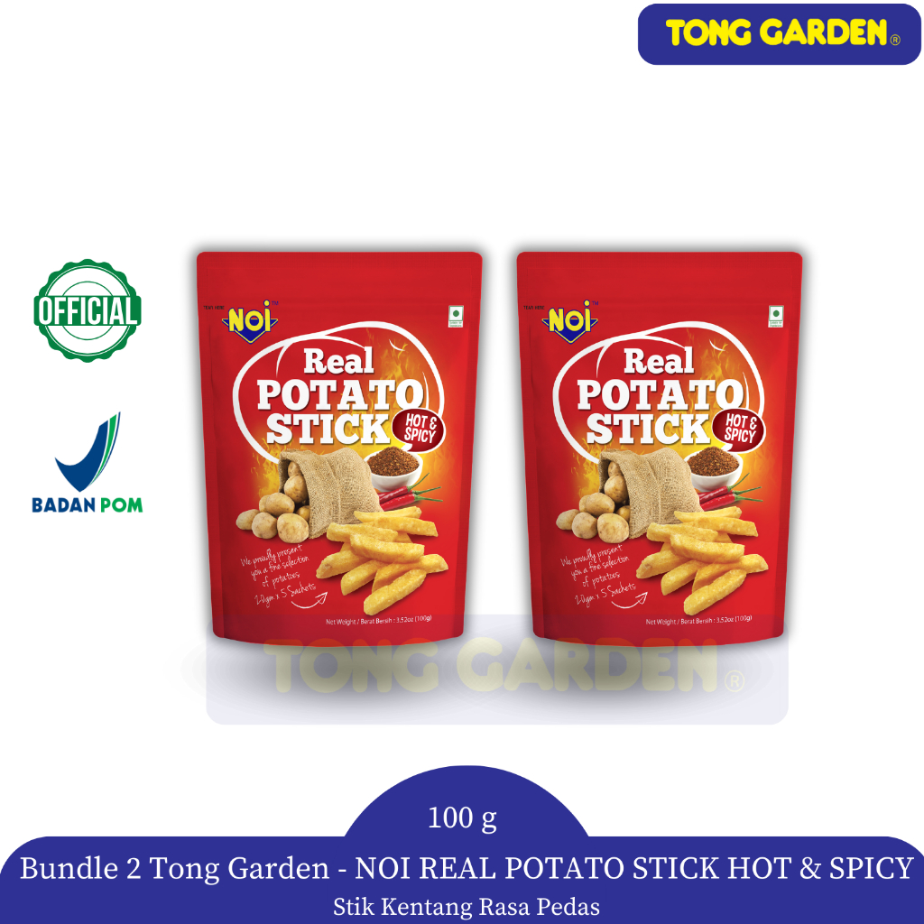 

Bundle 2 Tong Garden NOI 100 G REAL POTATO STICK HOT & SPICY