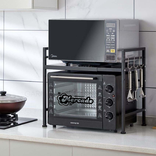 Rak Microwave Tempat Tatakan Rice Cooker Oven Rak Dapur Penyimpan Bumbu Gantungan Alat Masak