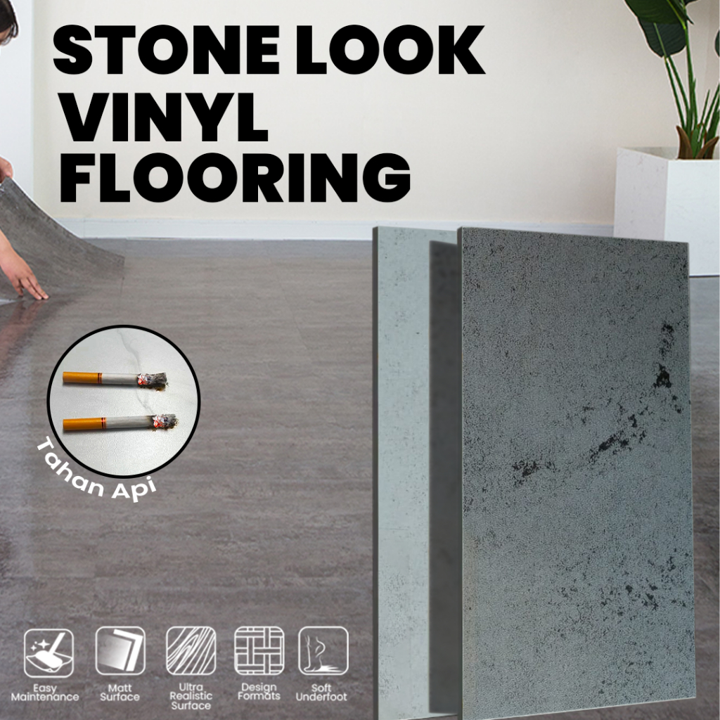 Vinyl flooring sticker Stone Look/ Vinyl Flooring sticker motif Stone