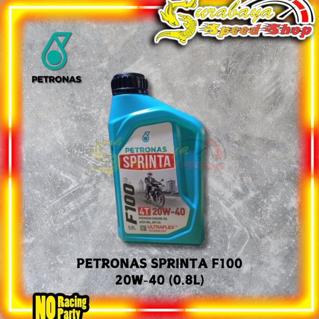 PETRONAS SPRINTA OLI MOTOR PELUMAS F100 20W 40 0,8 LITER UNTUK MOTOR 4 TAK ORIGINAL PETRONAS 100%