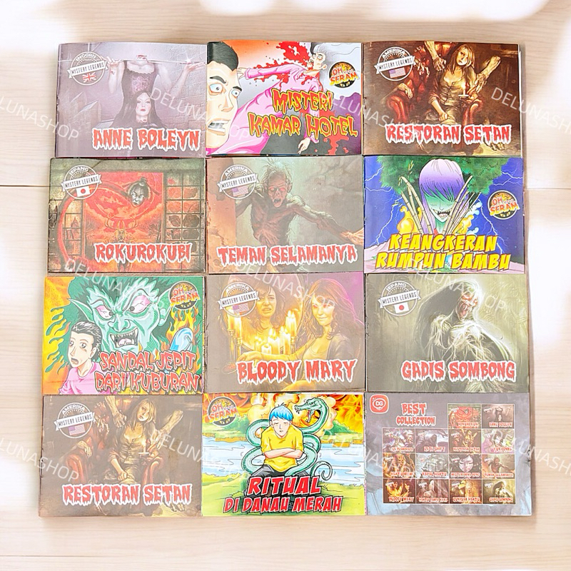 DELUNASHOP BUKU LEGENDA Buku Cerita Remaja Horor, Komik Horor, Buku Horor, Majalah Horor