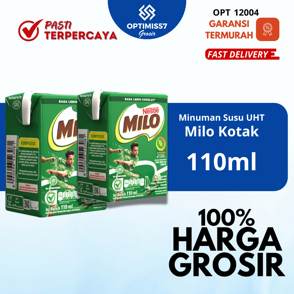 

Milo Kotak 110ml | Minuman Susu UHT Milo Kotak Grosir Termurah 36pcs OPT12004