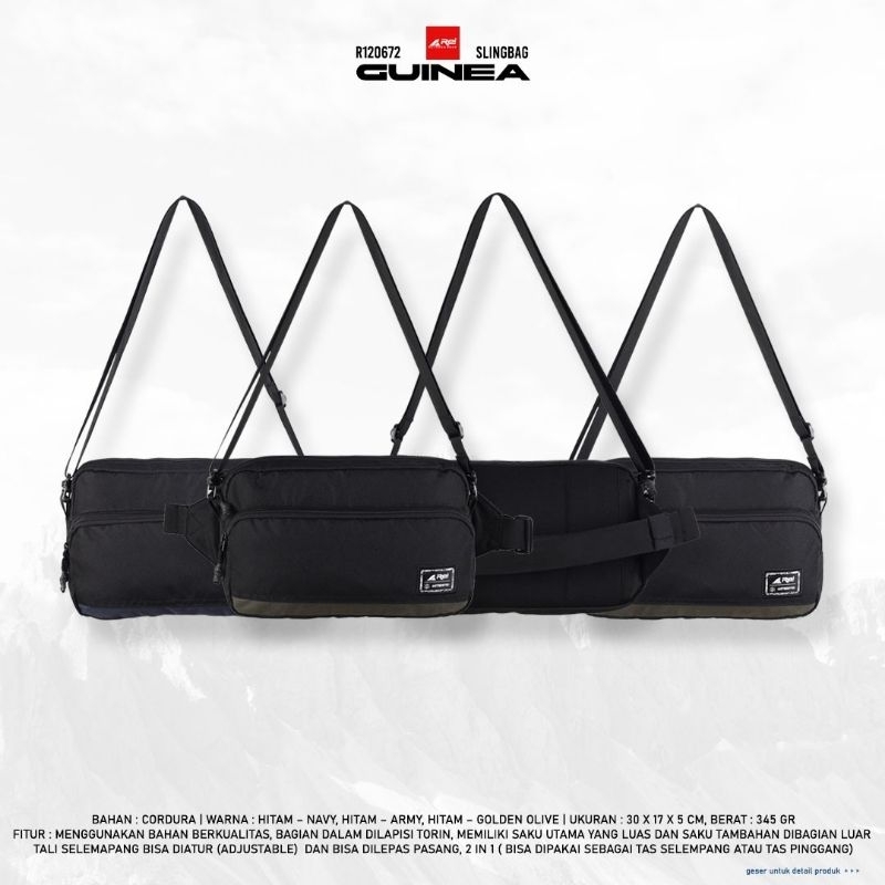 TAS SAMPING GUINEA AREI OUTDOORGEAR | TAS SELEMPANG PRIA REI GUINEA