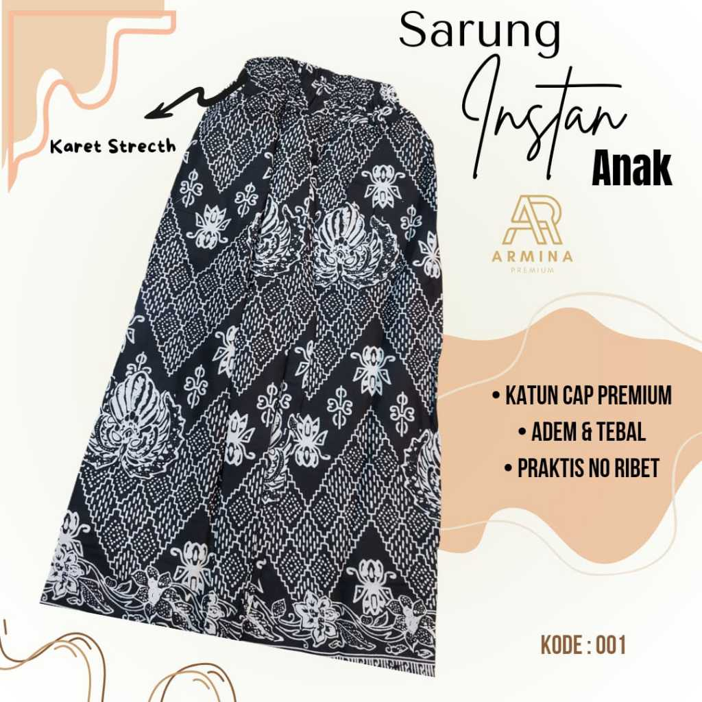 SARUNG CELANA INSTAN ANAK BATIK , SARUNG CELANA ANAK, SARUNG CELANA ANAK MOTIF BATIK