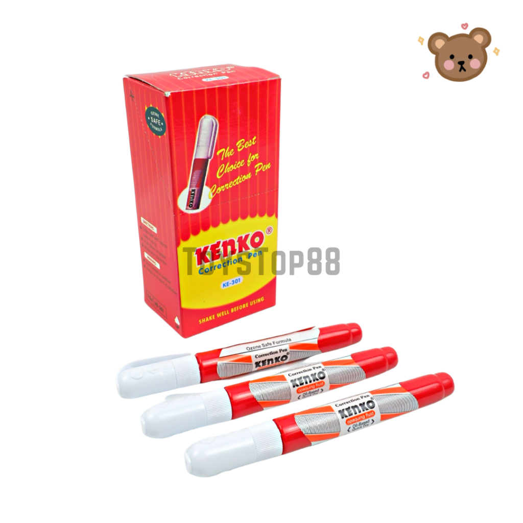 

Correction Pen Kenko KE-301 - Tip Ex Cair Botol Merah - Cairan Koreksi Penghapus Bentuk Panjang KE301