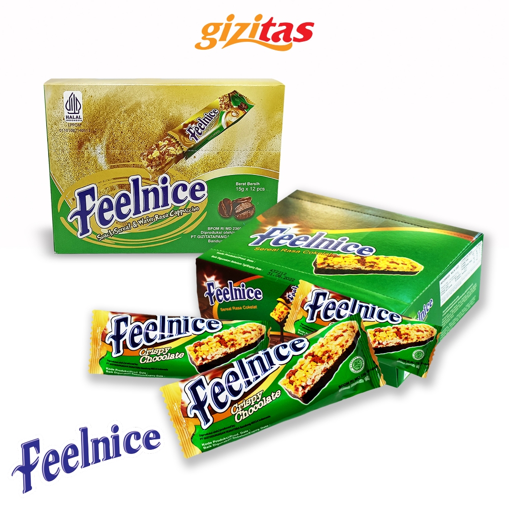 

Feelnice | Cokelat Sereal Bar | Camilan Wafer Cokelat