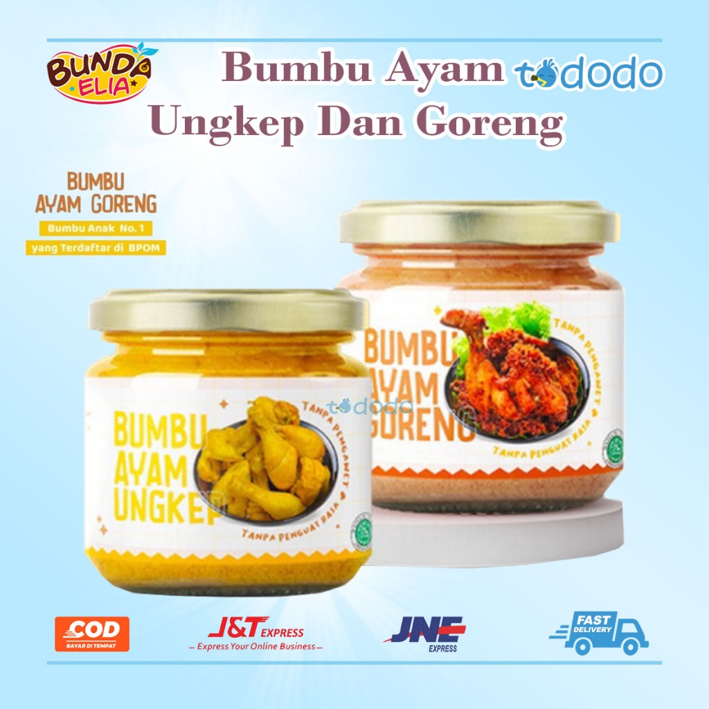

Bumbu MPASI Kaldu MPASI Bumbu Bunda Elia Bumbu Ayam Ungkep / Bumbu Ayam Goreng Non MSG Non Pengawet
