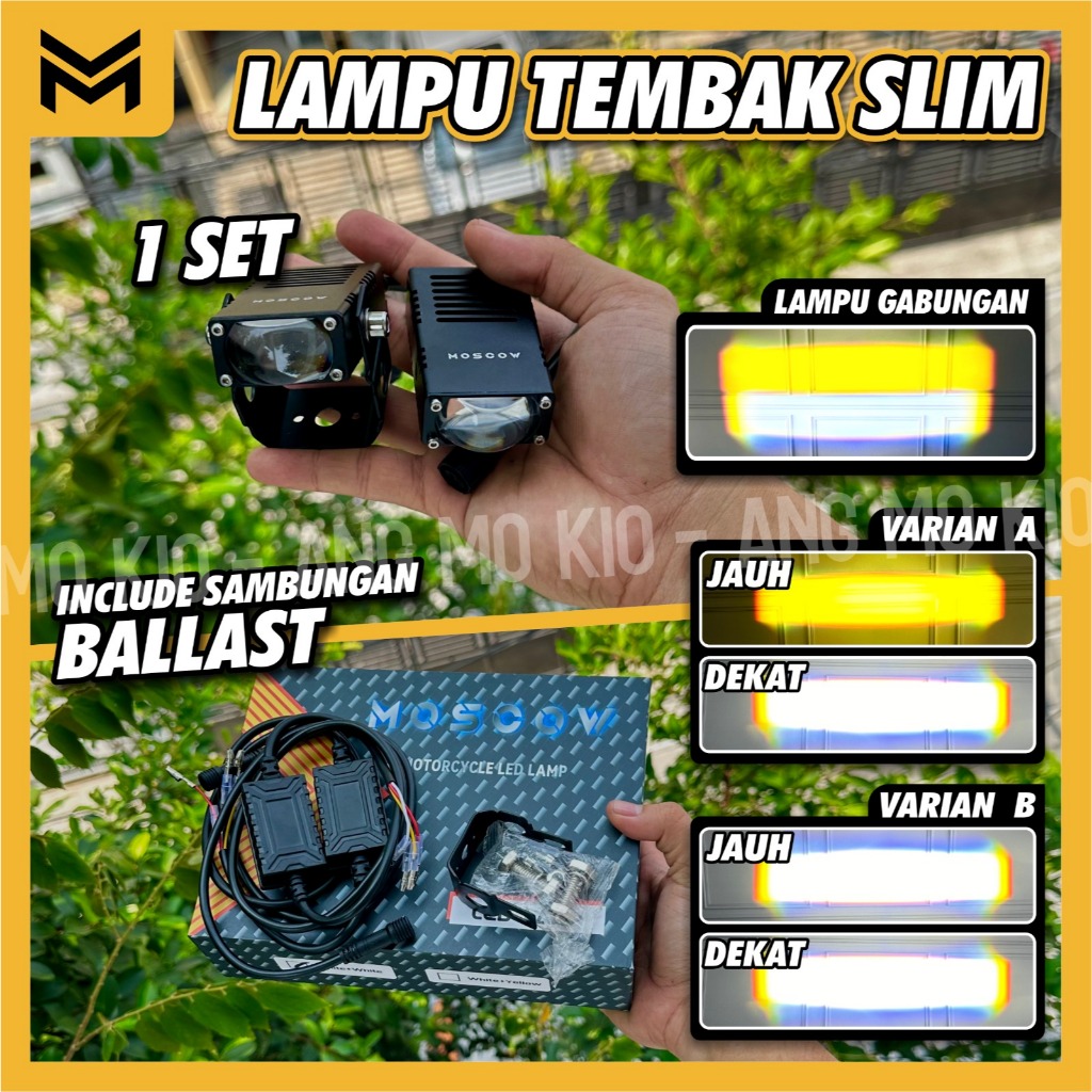LAMPU LED 20W 2 WARNA MINI LASER Sorot Laser ORIGINAL MOSCOW Lampu Tembak SLIM Super TERANG LAMPU TE