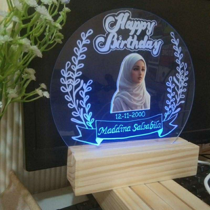 led akrilik costum foto murah