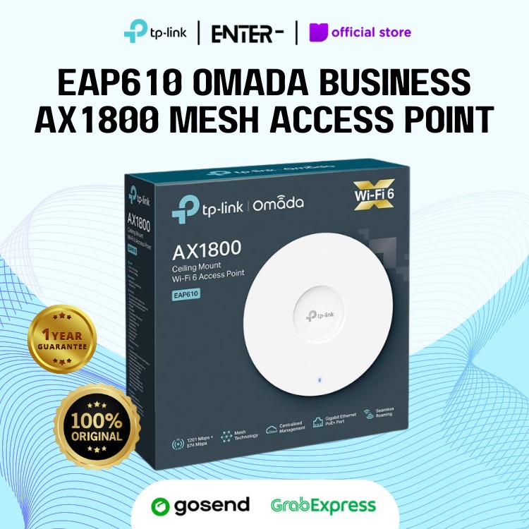 TP-Link EAP610 Omada Business WiFi 6 AX1800 Mesh Access Point
