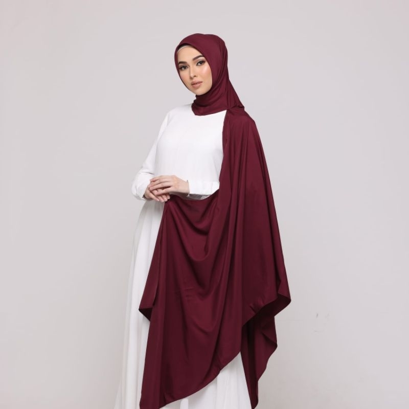 Pashmina Satin by Kudung, Segiempat Satin, Scarf Polos, Hijab Satin
