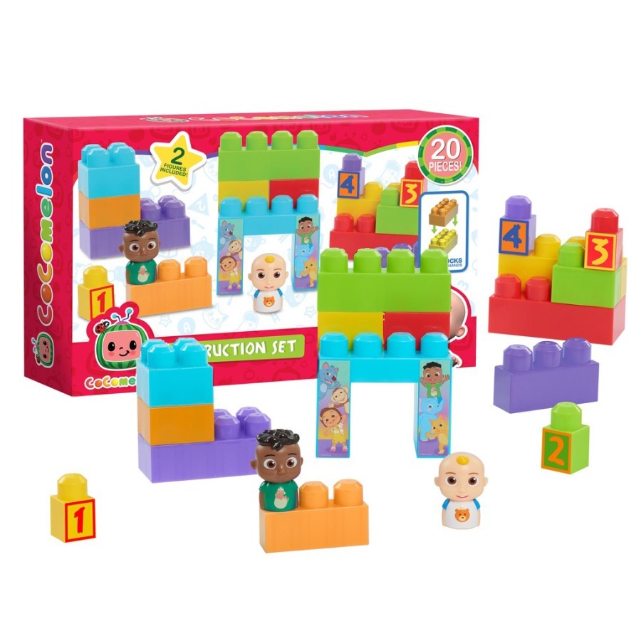 Mainan Cocomelon Construction Set Bricks Big Blocks Puzzle