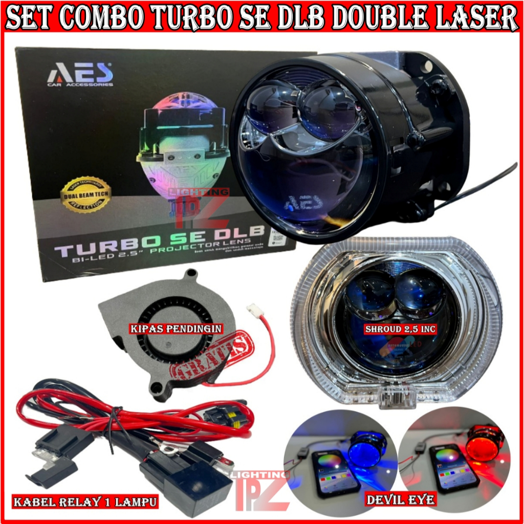 COMBO PAKET HEMAT BILED TURBO SE DLB  75 WATT ORIGINAL BILED AES PAKETAN SET MOTOR | BILED PROJIE AE