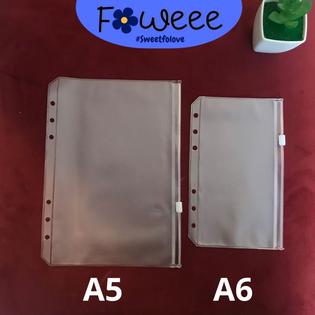 

FOWEEE Ziplock Pouch Binder A5 A6 Keuangan