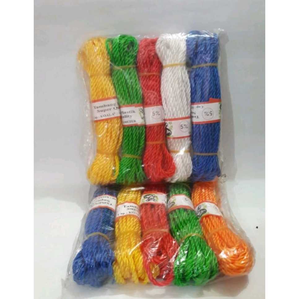 Tali Tambang Plastik  3mm 5mm x 10 meter Tali Nilon Nylon Pengikat Serbaguna