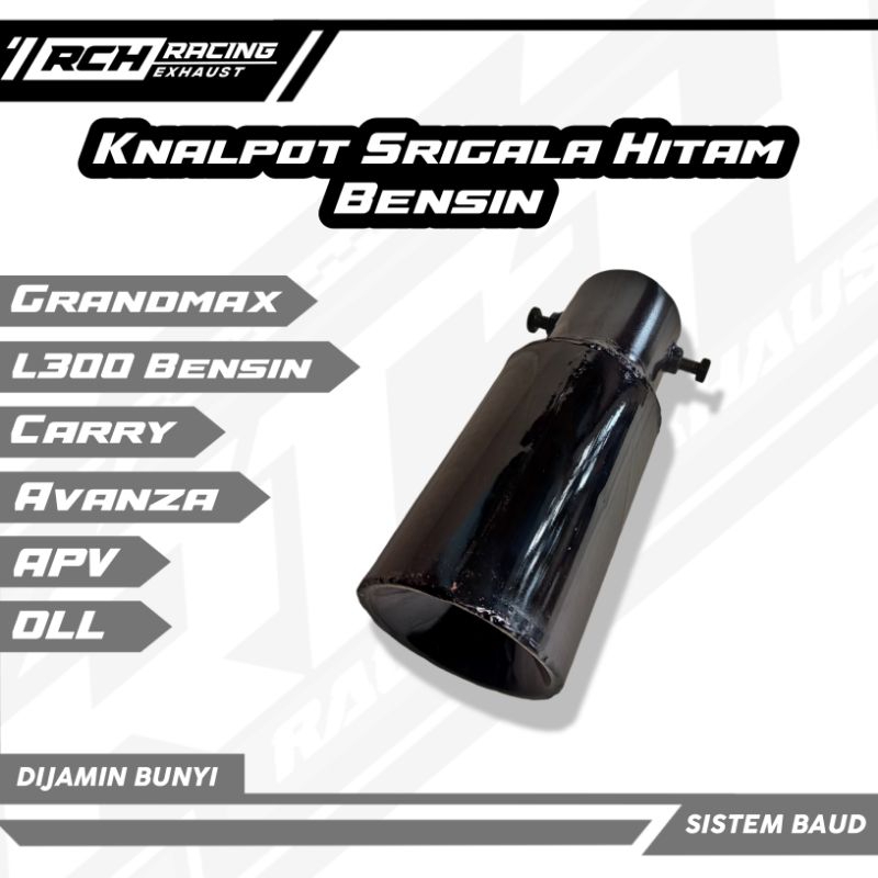 Knalpot Srigala Hitam All Mobil Bensin ,Carry, grandmax,futura,apv, Avanza, Luxio dll