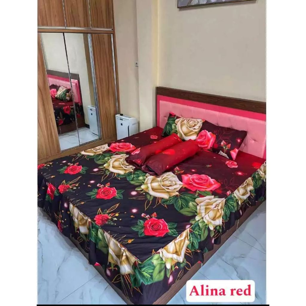 SPREI RUMBAI MOTIF TERBARU UK 180X200 & UK 160X200 BAHAN KATUN HALUS