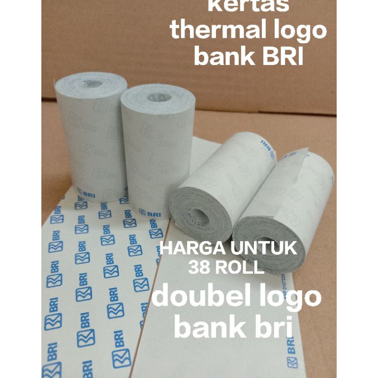 

KODE PRODUK EGYB7961 KERTAS THERMAL LOGO BANK BRI PAKET 1 KG ISI 38 ROLL57X3
