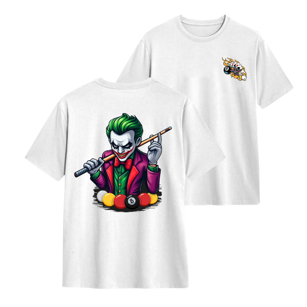 Baju Joker Pria Original Distro - Kaos Casual Unisex Dewasa -Joker Depan Belakang T-shirt Kaos Oblon