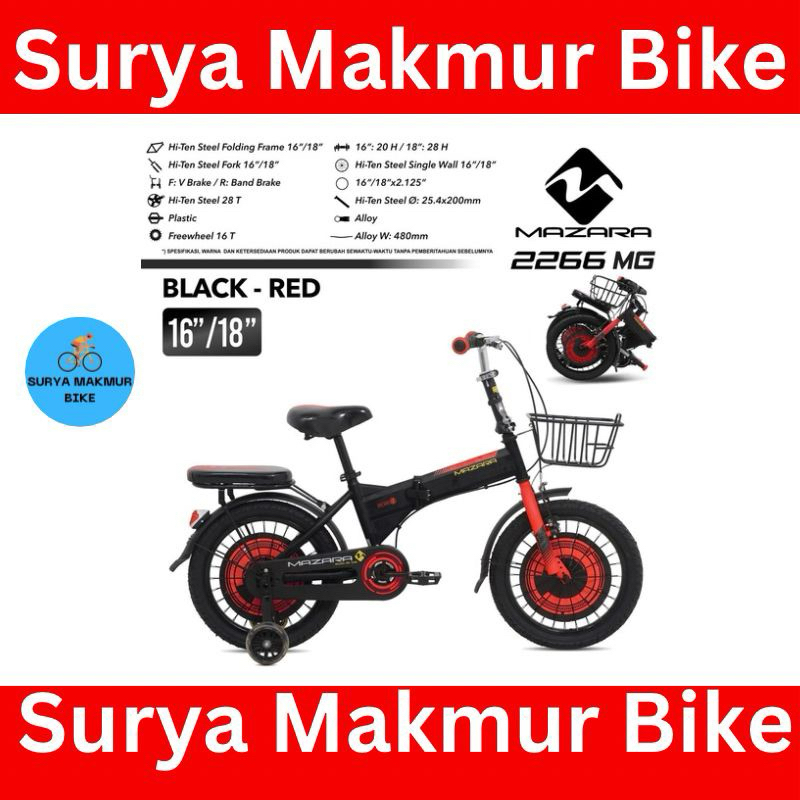Sepeda Lipat 16 & 18 Exotic Minion ET- 9987 SF/Lipat 16"18"Mazara 2266 MG By Pacific