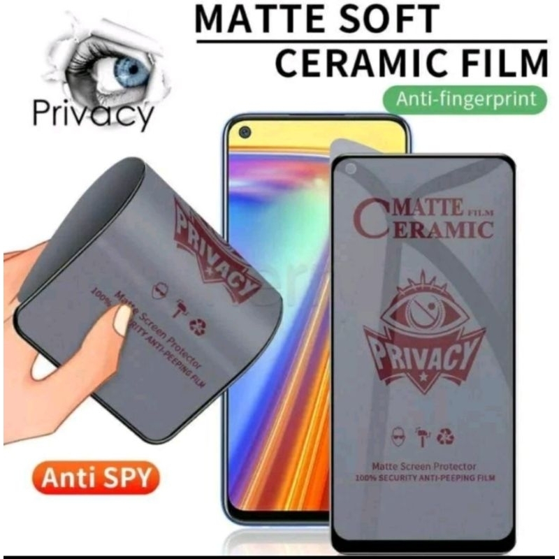 Anti Gores Spy Matte Ceramic Full Oppo F1 F1F F1fw F1s F3 F5 F5 Youth F11 F11 Pro R7 Oppo R9 F1+ Tem